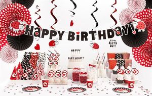 Party Deco Słomki papierowe do picia w kropki, czerwone, 19,5cm, 10 szt. uniwersalny 3