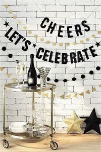 Party Deco Słomki papierowe do picia w paski, czarne, 19,5cm, 10 szt. uniwersalny 3