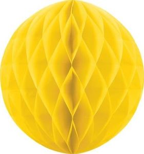 Party Deco Kula bibułowa, żółta, 30cm. uniwersalny 1