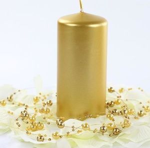 Party Deco Świeca klubowa metaliczna, złota, 12x6 cm, 6 szt. uniwersalny 2