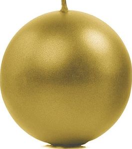 Party Deco Świeca kula, metaliczna, złota, 10 cm, 6 szt. uniwersalny 1