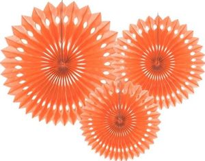 Party Deco Rozety dekoracyjne bibułowe, brzoskwiniowy, 20-30cm, 3 szt. uniwersalny 1