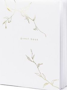 Party Deco Księga gości, biała ze złotym napisem Guest book, 20x24,5 cm, 22 kartki uniwersalny 1