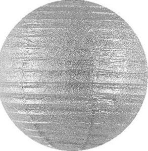 Party Deco Lampion brokatowy, srebrny, 25cm uniwersalny 1