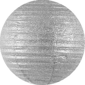 Party Deco Lampion brokatowy, srebrny, 45cm uniwersalny 1
