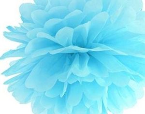 Party Deco Pompon bibułowy, błękitny, 25 cm uniwersalny 1