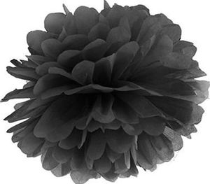 Party Deco Pompon bibułowy, czarny, 25 cm uniwersalny 1