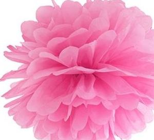 Party Deco Pompon bibułowy, różowy, 25 cm uniwersalny 1