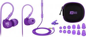 Słuchawki MEE audio MEE Audio M6 (3 generacja) Słuchawki sportowe dokanałowe wodoodporne z certyfikatem IPX5 i opatentowanym systemem mocowania w uchu - Fioletowy 1