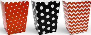 Party Deco Pudełka na popcorn Biedronka, mix wzorów, 7,5x7,5x12,5 cm. 6 szt uniwersalny 1