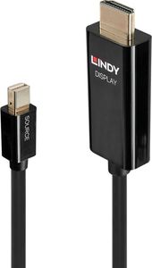 Kabel Lindy DisplayPort Mini - HDMI 2m czarny (40912) 1