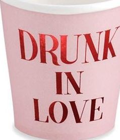 Party Deco kubeczki Walentynki Drunk in love, 260 ml, 6 sztuk uniwersalne (37043) 1
