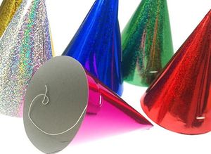 Party Deco Czapeczka urodzinowa, holograficzna, mix, 16 cm, 120 szt. uniwersalny 3
