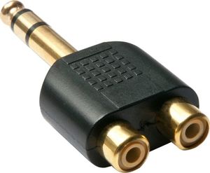 Adapter AV Lindy Jack 6.3mm - RCA (Cinch) x2 czarny (JAB-3383192) 1