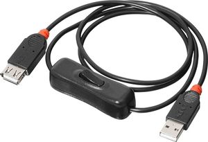 Kabel USB Lindy Lindy 70241 Przedłużacz USB z wyłącznikiem - 0,5m 1