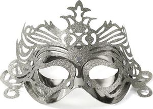Party Deco Maska imprezowa, ornament, srebrna uniwersalny 1