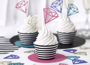 Party Deco Papilotki na muffinki, czarno-białe, 4,8x7,6x5cm, 6 szt. uniwersalny 3