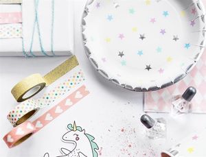 Party Deco Taśma dekoracyjna, złota i srebrna, mix , 1x1,5 cm. uniwersalny 3