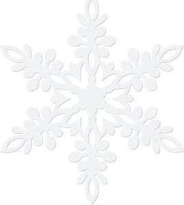 Dekoracja papierowa - śnieżynka 9cm, biały, 10 szt. uniwersalny 1