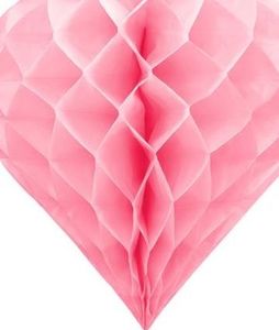 Serce bibułowe, jasny różowy, 30cm uniwersalny 1
