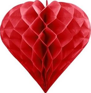 Serce bibułowe, czerwony, 20cm uniwersalny 1