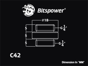 BitsPower 1/4" biały (BP-DWWP-C42) 4