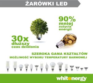 Whitenergy E14, 10 SMD3030, 5.5W, 230V, ciepła biała (08882) 2