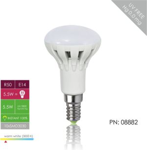 Whitenergy E14, 10 SMD3030, 5.5W, 230V, ciepła biała (08882) 3