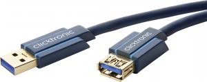 Kabel USB Clicktronic USB-A - 3 m Granatowy 1