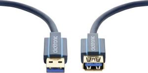 Kabel USB Clicktronic USB-A - 3 m Granatowy (RB70120) 2