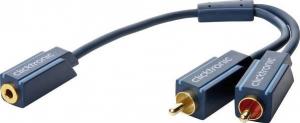 Kabel Clicktronic Jack 3.5mm - RCA (Cinch) x2 0.1m niebieski (JAB-1339091) 1