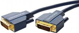 Kabel Clicktronic DVI-D - DVI-D 3m granatowy (70333) 1