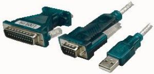 Kabel USB LogiLink USB-A - RS-232 + D-Sub Przezroczysty (UA0042A) 1