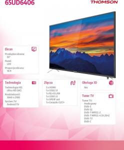 Telewizor Thomson 65UD6406 LCD 65'' 4K (Ultra HD) Smart TV 2.0 2