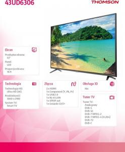 Telewizor Thomson 43UD6306 LED 43'' 4K (Ultra HD) Smart TV 2.0 2