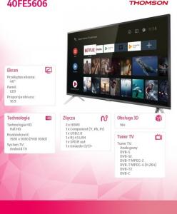Telewizor Thomson 40FE5606 LED 40'' Full HD Android 3
