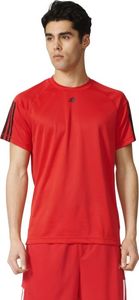 Adidas Koszulka męska Base 3S Tee czerwona r. S (AY7326) 1