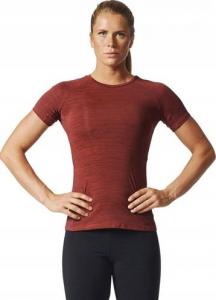 Adidas Koszulka damska Performance Tee czerwono-czarna r. S (AZ1486) 1