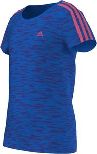 Adidas Koszulka dziecięca Ess 3S Tee niebieska r. 104 (AB4865) 1