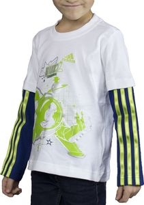 Adidas Koszulka chłopięca Lk Dy Buzz Ls T białe r. 140 (P90218) 1