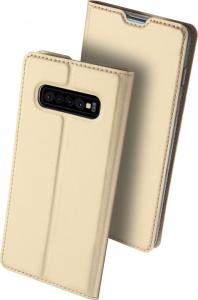 Dux Ducis Skin Pro etui pokrowiec z klapką Samsung Galaxy S10 Plus złoty 2