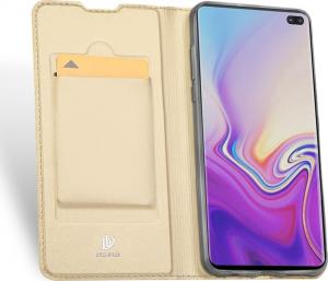 Dux Ducis Skin Pro etui pokrowiec z klapką Samsung Galaxy S10 Plus złoty 3