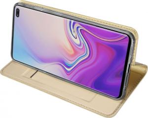 Dux Ducis Skin Pro etui pokrowiec z klapką Samsung Galaxy S10 Plus złoty 5
