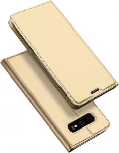 Dux Ducis Skin Pro etui pokrowiec z klapką Samsung Galaxy S10 Lite złoty 1