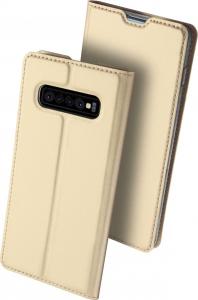 Dux Ducis Skin Pro etui pokrowiec z klapką Samsung Galaxy S10 złoty 2