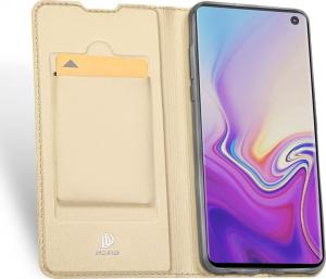 Dux Ducis Skin Pro etui pokrowiec z klapką Samsung Galaxy S10 złoty 3