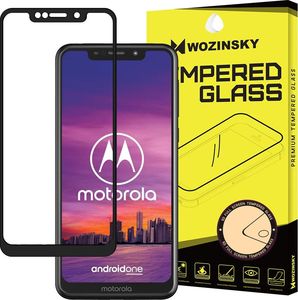 Wozinsky Wozinsky super wytrzymałe szkło hartowane Full Glue na cały ekran z ramką Case Friendly Motorola One czarny uniwersalny 1