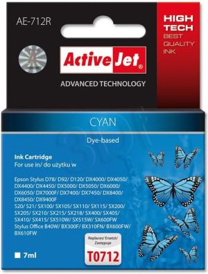 Tusz Activejet tusz AE-712R / T0712 (cyan) 1