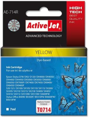 Tusz Activejet tusz AE-714R / T0714 (yellow) 1