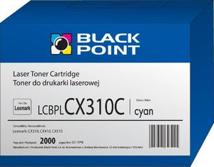 Toner Black Point LCBPLCX310C Cyan Zamiennik 80C2SC0 (BLLOPCX310CBW) 1